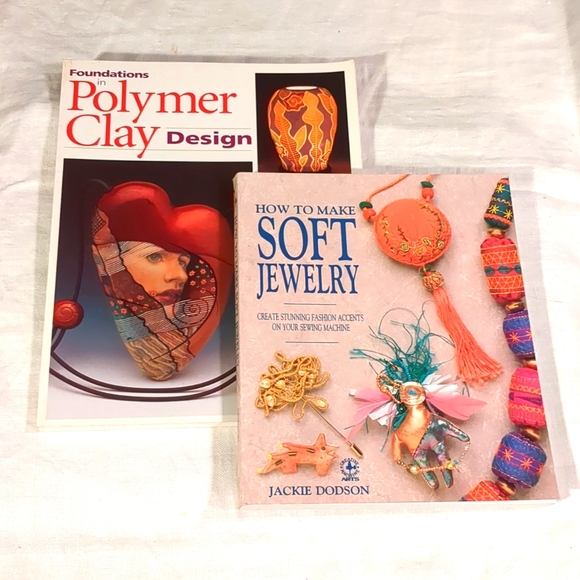 Craft Books Bundle Polymer Clay Jewelry Making Art DIY Illustrated Soft Projects - Picture 1 of 14